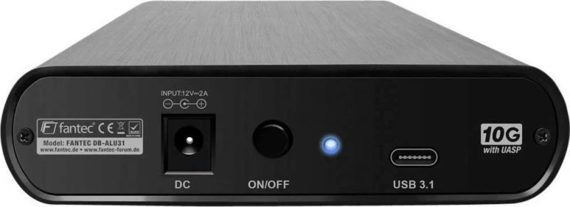 Fantec Db-Alu31 Black 3,5 Sata Usb 3.1 Typ-C