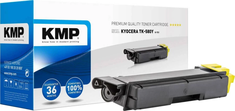 KMP Συμβατό Toner Kyocera TK-580Y 1T02KTANL0 Yellow
