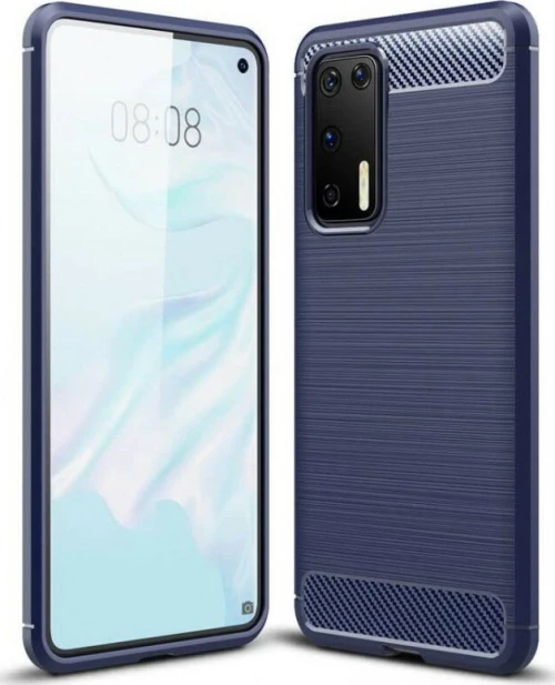 Carbon Back Cover Μπλε (Huawei P40 Pro)