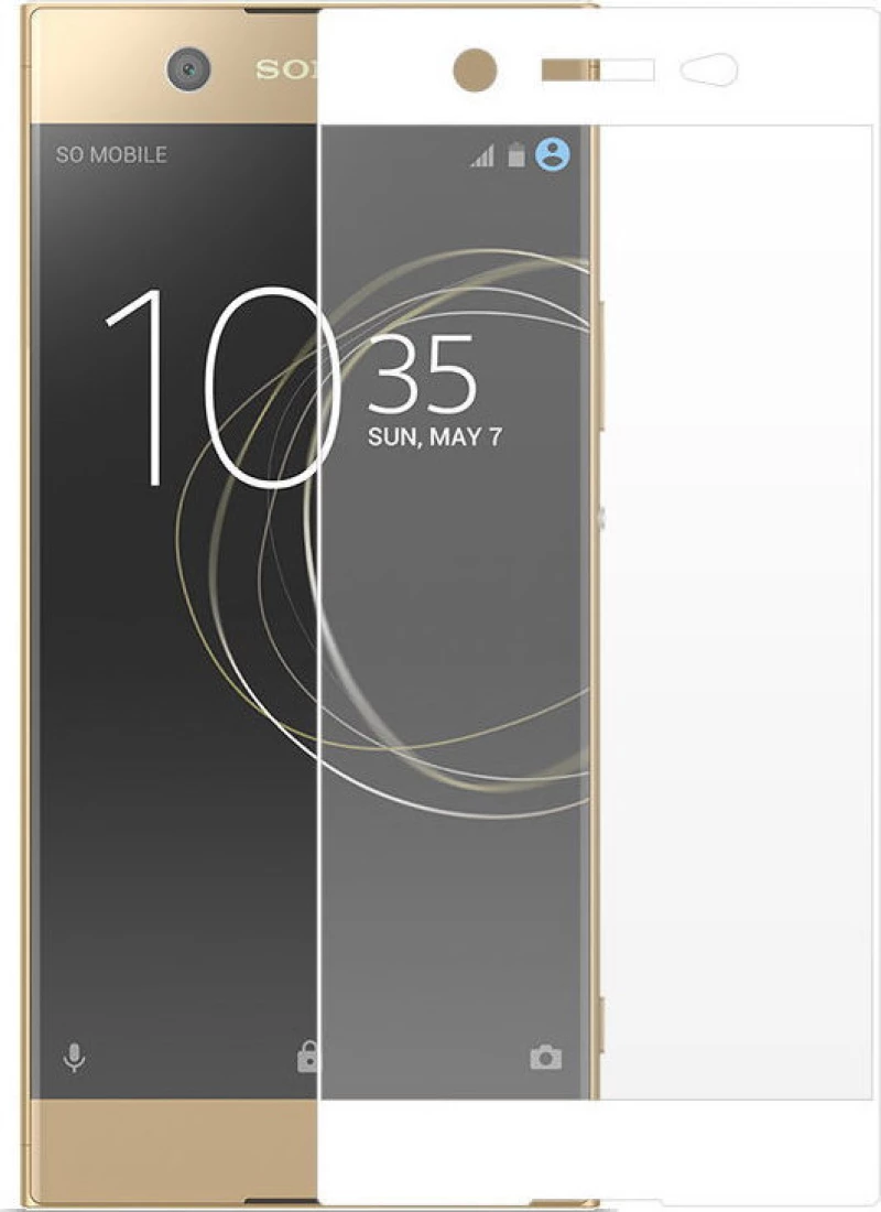 Προστατευτικό Οθόνης Tempered Glass 0.26mm 2.5D για Sony Xperia XA1 Ultra - Full Λευκό (OEM)