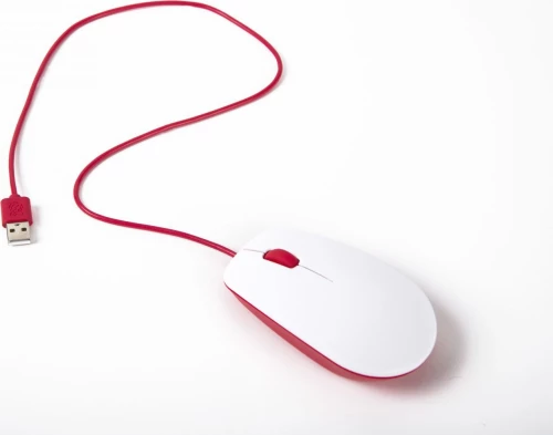 Raspberry Pi Mouse Ενσύρματο Ποντίκι Λευκό