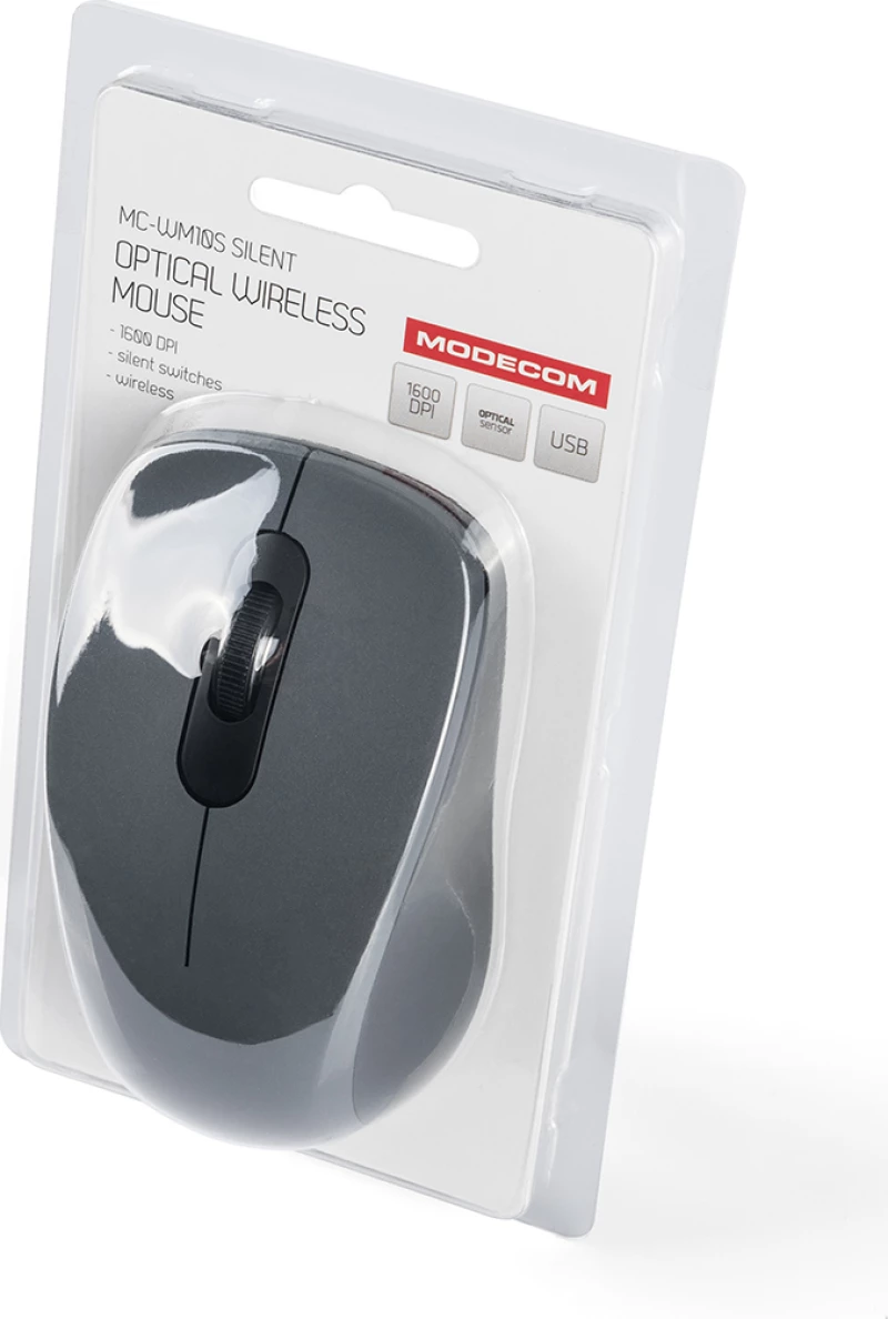Modecom MC-WM10S Ασύρματο Ποντίκι Μαύρο