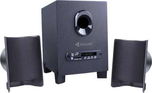 Kisonli Multimedia Ηχεία Τm-6000U, 2.1Ch, Bluetooth, 5W & 2X 3W, Μαύρα