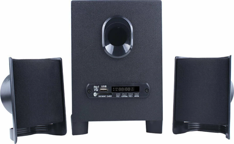 Kisonli Multimedia Ηχεία Τm-6000U, 2.1Ch, Bluetooth, 5W & 2X 3W, Μαύρα