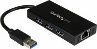 Usb Hub Startech 3 Port Usb 3.0 Hub With Gigabit Ethernet Adapter Aluminum