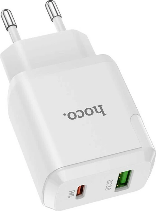 Hoco USB-A / USB-C Wall Adapter Λευκό (N5 Favor)