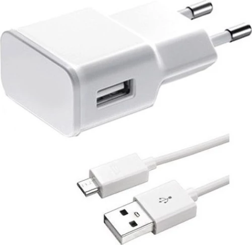 micro USB Cable & USB Wall Adapter Λευκό (14860)