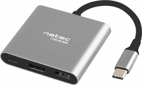 Video Splitter Natec Multi Port Fowler Mini (Usb-C Pd, Hdmi 4K)