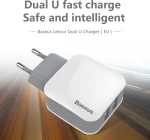 Baseus Letour 2x USB Wall Adapter Λευκό