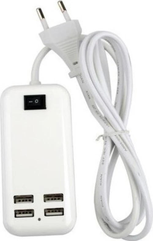 iPower 4x USB Charging Station Λευκό