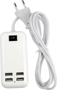 iPower 4x USB Charging Station Λευκό