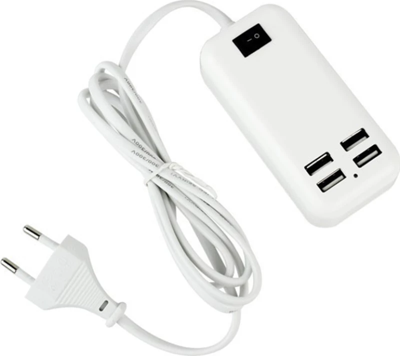 iPower 4x USB Charging Station Λευκό
