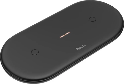 Hoco Wireless Charging Pad (Qi) Μαύρο (CW23 Dual Power)