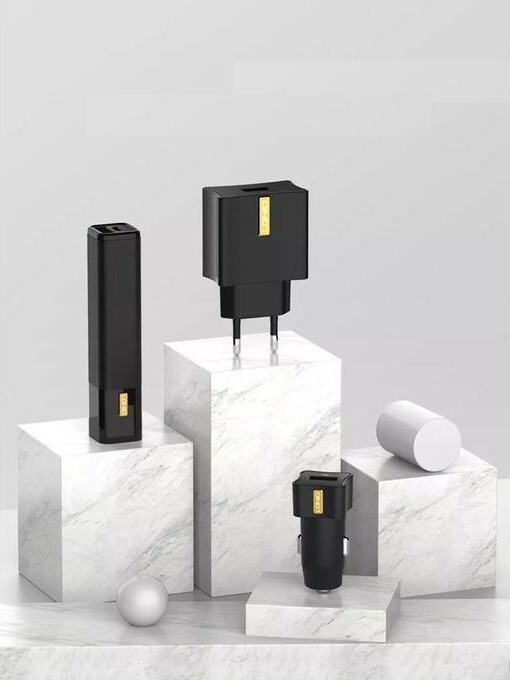Ldnio 3In1 Mobile Charging Kit Cc200 Black Car Charger Power Bank 2600Mah Cc200