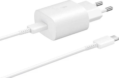 Samsung USB Type-C Cable & Wall Adapter Λευκό (Travel Adapter 25W)