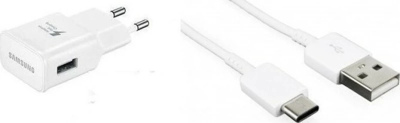 Samsung USB Type-C Cable & Wall Adapter Λευκό (EP-TA20EWE+EP-DN930CWE) (Retail)