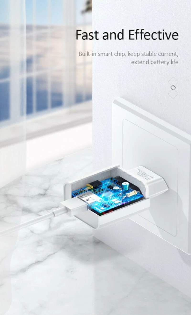 Usams USB Wall Adapter Λευκό (CC075)