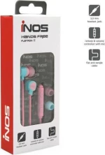 iNOS Flatron 2 In-ear Handsfree με Βύσμα 3.5mm Ροζ