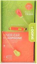 Yookie YK260 In-ear Handsfree με Βύσμα 3.5mm Πράσινο