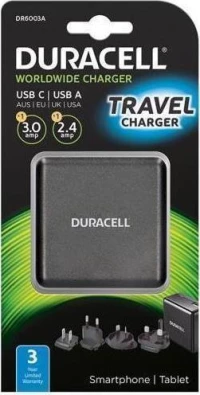 Duracell Worldwide USB Wall Adapter Μαύρο (DR6003A)