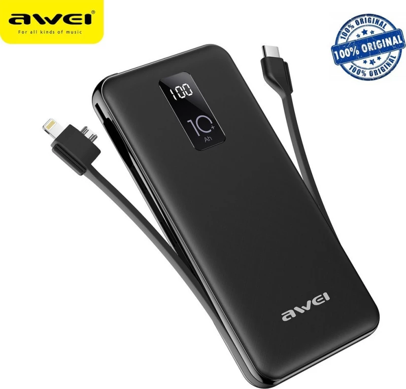 Awei P41K 10000mAh Μαύρο
