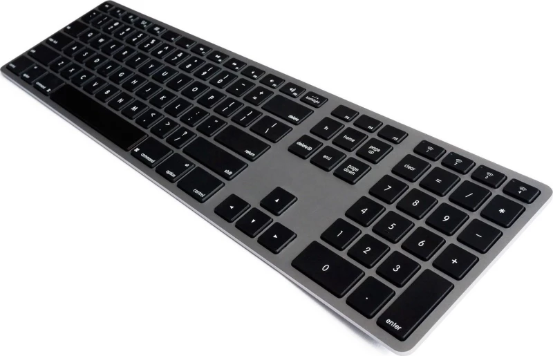 Matias Backlit Wireless Aluminum Keyboard Ασύρματο Πληκτρολόγιο Αγγλικό UK Space Gray