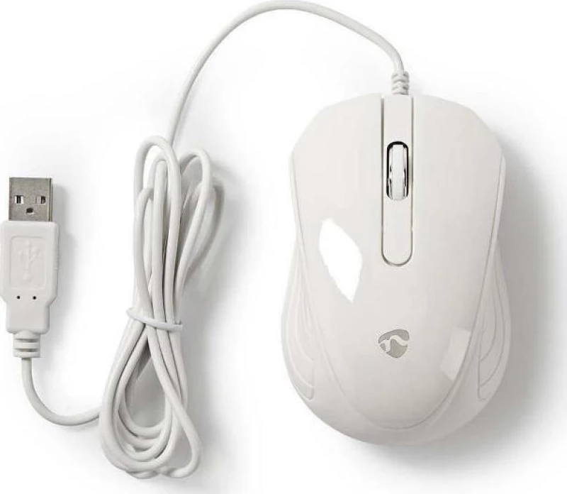 Nedis Wired Desktop Mouse Ποντίκι White