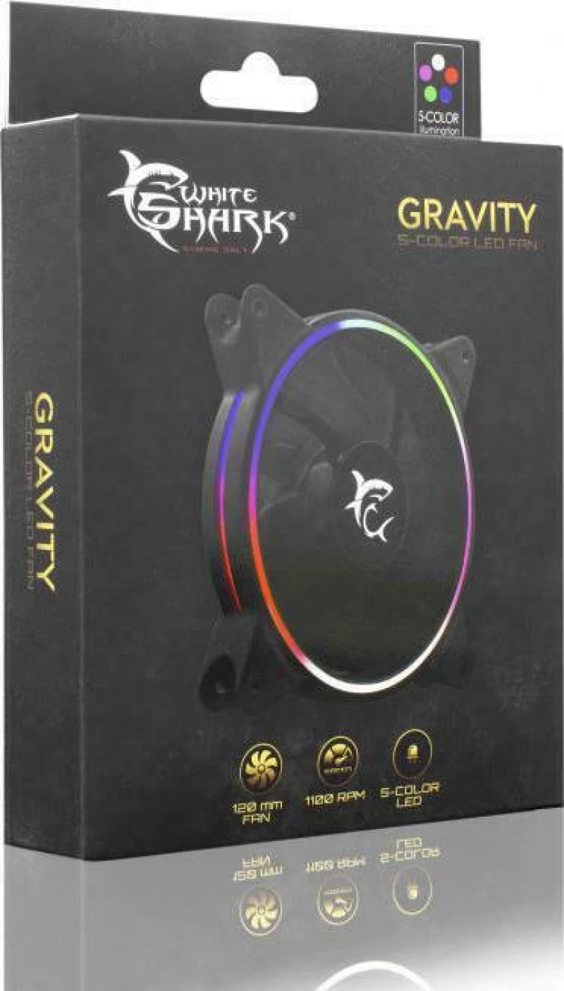 Aνεμιστήρας Gravity White Shark - 120Mm - 1100Rpm - Rbg Gravity