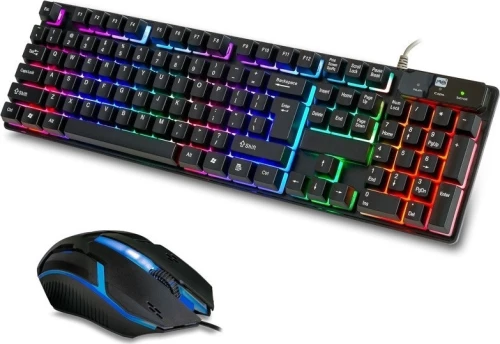 Πληκτρολόγιο Και Ποντίκι Ενσύρματο Με Led Cmk-188 - 5168 - Oem