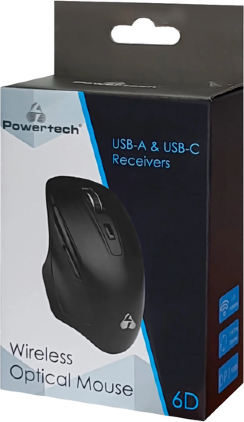 Powertech PT-853 Ασύρματο Ποντίκι Μαύρο