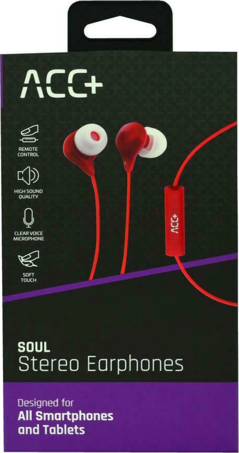 ACC+ Soul In-ear Handsfree με Βύσμα 3.5mm Κόκκινο