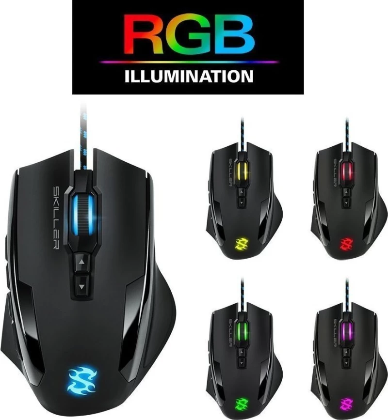 Sharkoon Skiller Sgm1 Ποντίκι Usb Οπτικός 10800 Dpi Δεξιού Χεριού