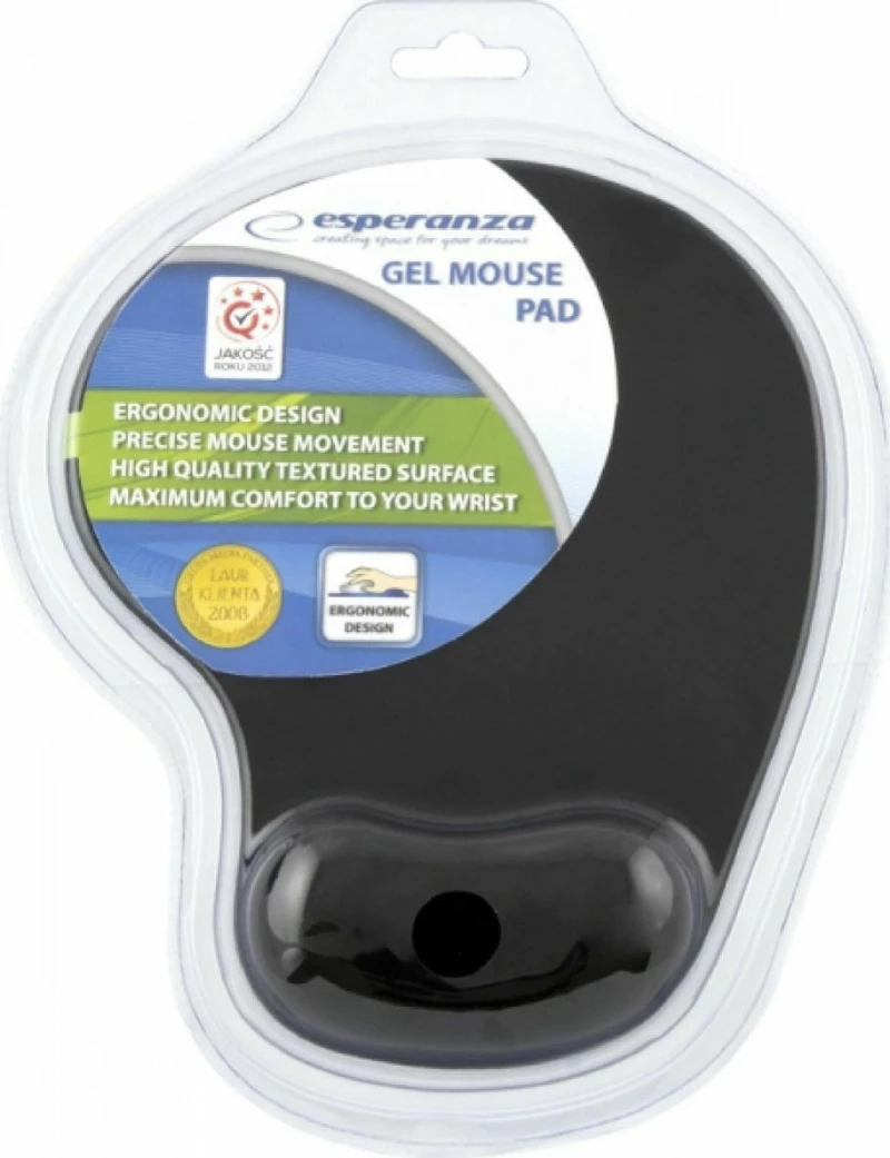 Esperanza Gel MousePad Wrist Rest Black