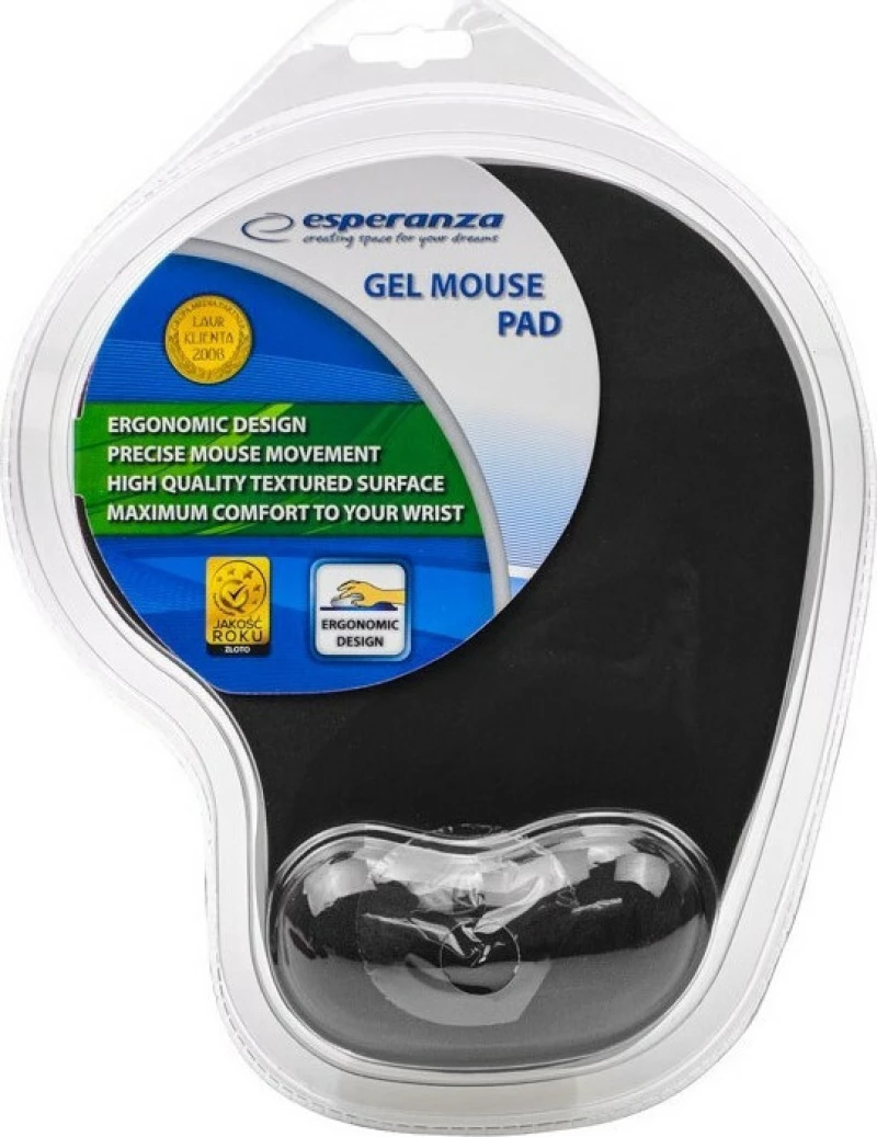 Esperanza Gel MousePad Wrist Rest Black