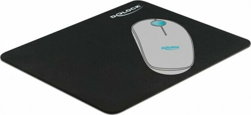 DELOCK mouse pad 12005, 22x18x0.2cm, μαύρο