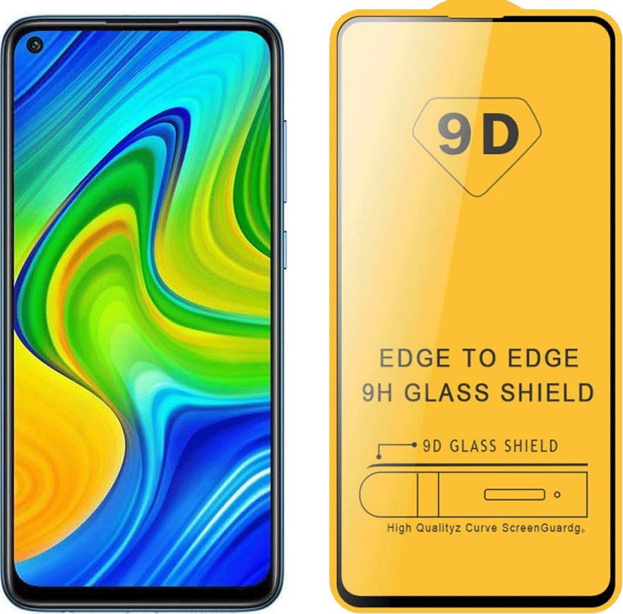 Tempered Glass Full Face 9D(Redmi Note 9)