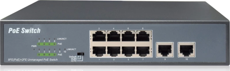 Digitus Fast Etherent af/at 8-Port Switch+2 Uplinks 120W PoE