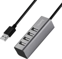 Usb Hub Hoco Hb1 - Usb 2.0 - 4 Ports - Ανθρακί Hc-Hb1A