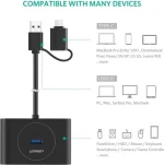 Hub Usb 3.0 + Usb-C 3.1 Ugreen 4-Port, Otg