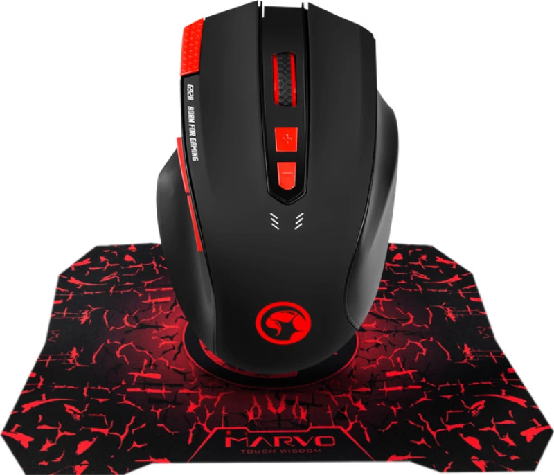 Marvo G928+G1 RGB Gaming Ποντίκι Μαύρο