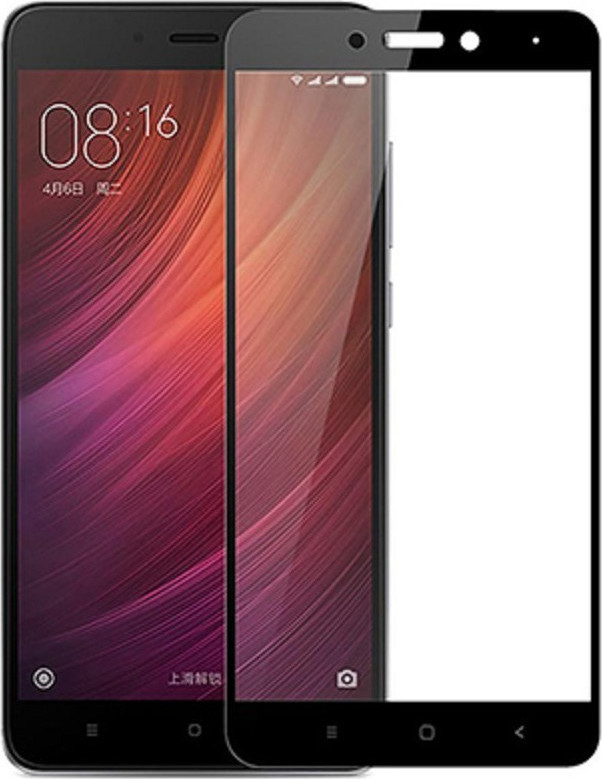 Full Face Tempered Glass Black (Redmi 4a)