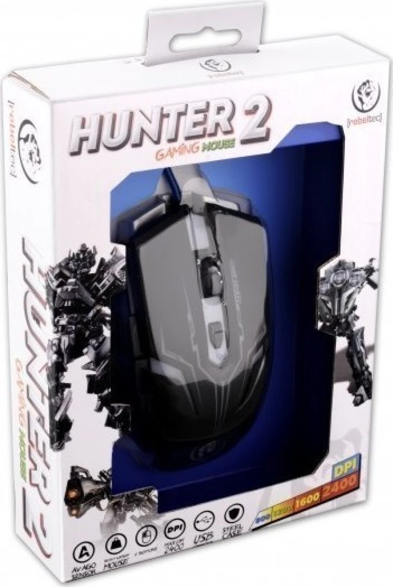 Rebeltec Hunter 2 Gaming Ποντίκι Μαύρο