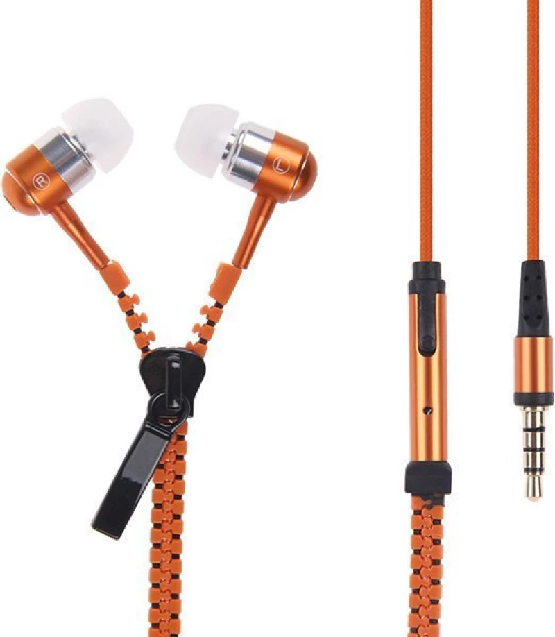 Amazing Zip In-ear Handsfree με Βύσμα 3.5mm Πορτοκαλί