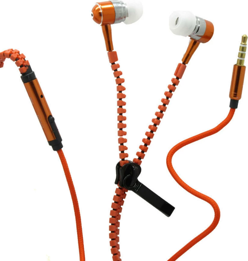 Amazing Zip In-ear Handsfree με Βύσμα 3.5mm Πορτοκαλί