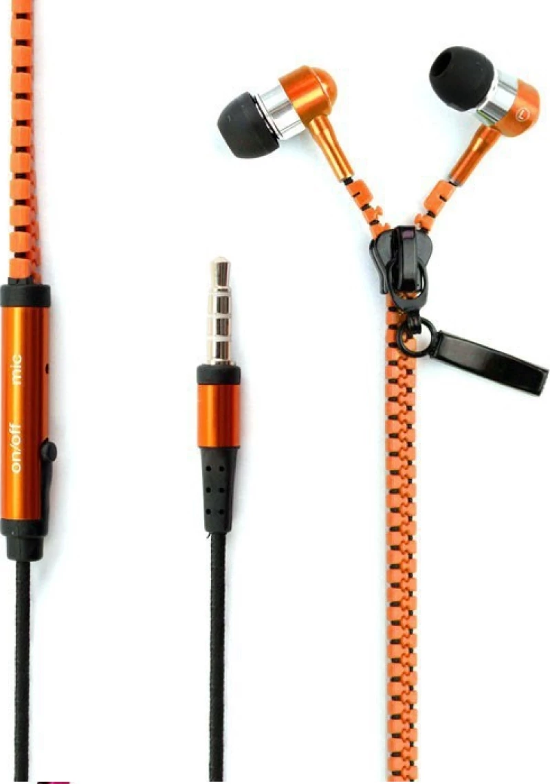 Amazing Zip In-ear Handsfree με Βύσμα 3.5mm Πορτοκαλί