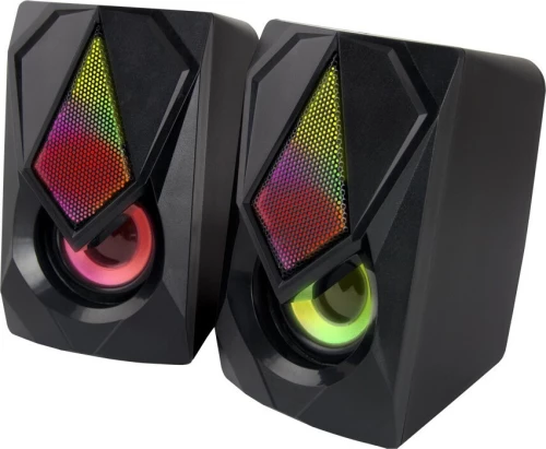 Esperanza Ηχεία Υπολογιστή Usb Speakers 2.0 Led Rainbow Boogie - Μαύρο (Egs102)