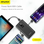 Awei P8K 10000mAh Μαύρο