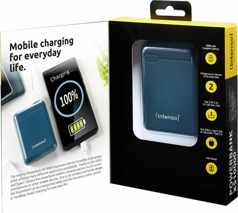 Intenso XS10000 10000mAh Πετρόλ