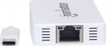 Usb Hub Manhattan 507608 Typ C Auf 3-Port With Gigabit Network Adapter