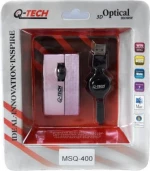 Q-Tech MSQ-400 Ενσύρματο Mini Ποντίκι Ροζ